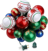 MerryMuse Understated Christmas Ornament Lights, Simple Plug-in Strand for Intentional Small Space Decorating