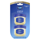 Vaseline Original Lip Therapy Duo – Calming Daily Lip Moisturizer for Bathroom Vanity Wellness Routine, 0.5 oz