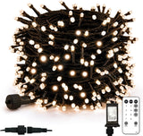 suddus Indoor Christmas Lights – Soft Warm White Glow for Bedroom Walls and Holiday Mantel Styling, 33ft 100 LED String with Remote