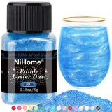 NiHome Edible Glitter Dust – Premium Gold Lamé Finish for Gourmet Pastry and Fine Beverage Service, Vegan and Kosher Certified Shimmer