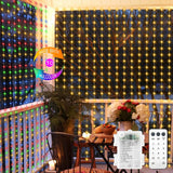 Echosari Portable Hanging Curtain Lights – Camping, Outdoor Dining and Patio String Lights, No Outlet Needed