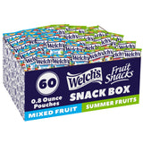 Welch's Fruit Snacks Mixed Fruit & Summer Variety – Toddler-Safe Soft Chewy Snack Pouches for Lunchboxes, Sports Goodie Bags & After-School Snacks, 60 Pack