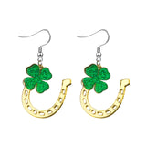 Acrylic Horseshoe Earrings for Teens – Comfortable St. Patrick's Day Accessories for School Dress-Up Days