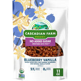 Cascadian Farm Organic Granola with No Added Sugar, Blueberry Vanilla Cold Cereal for Self-Care Breakfasts and Wholesome Snack Stations