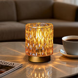 AuroraGlow Pearl Glass Minimalist Lamp – Simple Cordless Accent for Clutter Free Shelves and Consoles