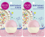 eos Birthday Cake Lip Balm – Purse and Carry On Essential for Dry Weather Trips, Shea Butter Hydration
