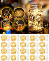 Brightown Fairy Lights Battery Operated – Portable Copper Wire Lights 20 Pack for Camping Lantern Jars and Backyard Ambiance, Cool White
