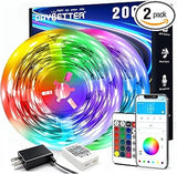 DAYBETTER 200ft RGB LED Strip Lights – Uncluttered Home Lighting for Intentional Spaces with 16 Million Colors and One Tap App