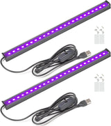 GREENIC UV LED Blacklight Strip 1ft – Low Profile 10W Bar for Neutral Interiors and Hidden Accent Lighting