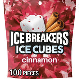 ICE BREAKERS Ice Cubes Cinnamon Sugar Free Chewing Gum Pouch – Hiking and Picnic Bag Addition for Active Lifestyles on the Go