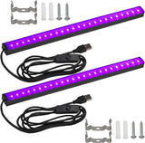 CICINY Blacklight Tube – Modern Dorm Room Decor Upgrade, 2-Pack USB UV Bar for Cabinet & Shelf Glow