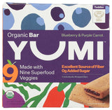 Yumi Bar Blueberry Purple Carrot 0g Added Sugar Organic Bar for Safe Daycare and Diaper Bag Stashing