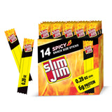 Slim Jim Spicy Meat Sticks – Teen Boy Gaming Session Fuel, 14-Count Snack Box