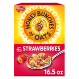 Honey Bunches of Oats with Strawberries Breakfast Cereal – Resealable Cereal Care Package for Family Members Who Need a Pantry Restock