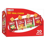 Cheez-It Cheese Crackers, Baked Snack Crackers, Holiday Snack Gift for Teachers, Neighbors, and Coworkers, 17.72oz Box (20 Pouches)