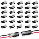 Lumifydeco Slim LED Strip Solderless Connector – Gaming Room Shelf Ambiance, Low-Profile 2-Pin Coupler