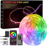 Liyokor 50ft Battery Operated LED Light Strip – Patio and Outdoor Dining Accent, Music Sync