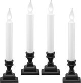 612 Vermont Flameless Window Candle Pewter Finish – Living Room Holiday Window Display with Automatic Timer