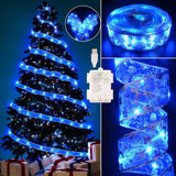 Otomix Copper Wire Organza Ribbon String Lights – Festive Gift for Craft Lovers and Holiday Enthusiasts