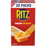 Handi-Snacks RITZ Crackers and Real Cheese Dip Snack Packs – No-Refrigeration Lunchbox Snack for Kids, 20 ct