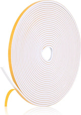 Fowong Foam Weather Strip – Intentional Living Draft Stopper in White or Black, 16ft No-Tool Door and Window Seal