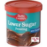 Betty Crocker Lower Sugar Frosting Milk Chocolate – Diabetic-Friendly Frosting for Cupcakes, Cookies, and Cakes Without the Sugar Crash