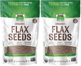 NOW Foods Organic Flax Seeds in Two-Pack for Less-is-More Bulk Buying and Easy Restock