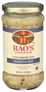 Rao's Made for Home Chicken Orzo Soup – Guilt-Free Comfort Bowl for Ingredient-Conscious Shoppers, Traditional Italian Recipe