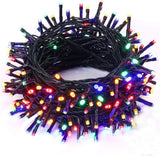 FULLBELL Black Wire String Lights 33ft 100 LED Plug-In – Simple Canopy & Dorm Room Lighting with One-Button Control & 8 Modes