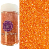 Sentovac Orange Edible Sanding Sugar – Craft Bakery-Quality Topping for Gourmet Cupcakes, Fudge, and High Tea Pastries
