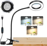 MagniShine 48 LED Magnifying Glass – Heartfelt Valentine's Day Gift for Her, Adjustable Bedside Reading Lamp with Clamp