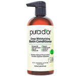 PURA D'OR Biotin Anti-Thinning Shampoo and Conditioner – Gentle Color-Safe Haircare for Treated or Fragile Strands, Gold Label 16oz