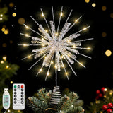 Lewondr LED Snowflake Xmas Topper – Worry-Free Holiday Lighting, No Flame No Wax No Burn Risk with 6H Timer