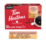 Tim Hortons Rocky Mountain Sunrise Coffee Pods for Mindful Sunroom Brewing and Slow Mornings, 12ct K-Cups