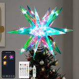 Child Safe Christmas Tree Topper – Crystal Light with Music Mode for Family Dance Party