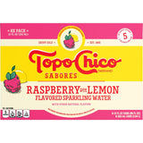 Topo Chico Sabores Raspberry with Lemon – Crisp Sparkling Water for Study Sessions, Brainstorming, and Deep Work, 12oz 8pk