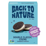 Back to Nature Double Creme Sandwich Cookies – Pantry Staple for Families, Plant-Based Cream-Filled Cookies for Lunchboxes