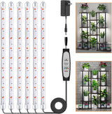 Roleadro 4-Bar 660nm Red Plant Light – Living Room Statement Shelf for Flowering Houseplants and Edibles
