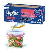 Ziploc Quart Stay-Open Freezer Bags – Bulk Meal Prep Pack for Efficient Kitchen Workflows
