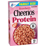 Cheerios Strawberry Protein Cereal – Fast High-Protein Breakfast Bowl for Efficient Morning Routines, 15 oz