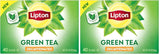 Lipton Unsweetened Decaf Green Tea for Senior Wellness and Digestive Comfort, 40-Count Box with Flavonoids