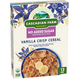 Cascadian Farm Organic Vanilla Crisp Cereal – Clean-Label Cereal for the Minimalist Meal Prep Kitchen, Non-GMO Vanilla
