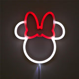 Idea Nuova Child-Safe Character Neon-Style Night Light – LED Cool-Run Wall Light with No Flame, No Wax, and No Outlet Required