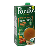 Pacific Foods Organic Unsalted Chicken Bone Broth – Ready-to-Heat Carton for Study Sessions and Post-Workout Refuel