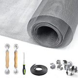 King&Charles Mesh Screen Kit – Pre-Cut 48x118 Roll and 50ft Spline for Efficient Multi-Window Re-Screening Jobs
