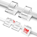 BOMEI PACK Damage-Free Cable Clips – Keep Holiday and String Light Cords Off the Floor to Prevent Tripping and Pet Chewing