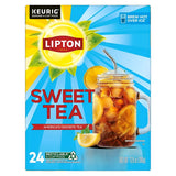 Lipton Sweet Iced Tea K-Cup Pods – Fast Lunch Companion for the Workday, Brew-Hot-Over-Ice Sweet Tea for Keurig 24-Count