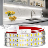 maylit Modern Under Cabinet LED Light 24in for Kitchen and Bedroom Accent, 6000K Cool White Plug-in Bar for Clean Aesthetic