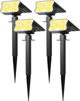 HGGH Solar Spot Lights – Decorative 60 LED Landscape Lighting for Tree Accents, Flower Beds, and Entryway Ambiance