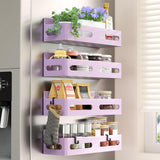 4 Pack Magnetic Fridge Spice Rack – Simple Vertical Storage for Clutter-Free Studio Apartments, Minimal Kitchen Organizer